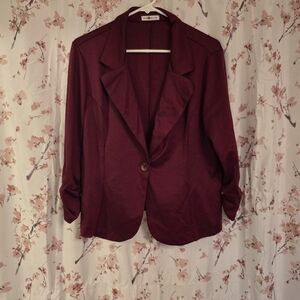 Women's Burgundy Blazer